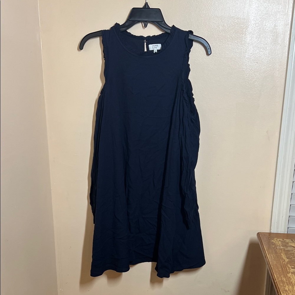 crown & ivy Navy Sleeveless Mini Dress